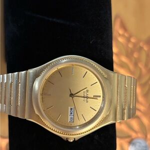 Bulova Gold-Tone Men's Watch with Day-Date